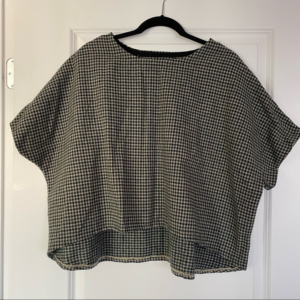 Elizabeth Suzann plaid wool linn tee, OS